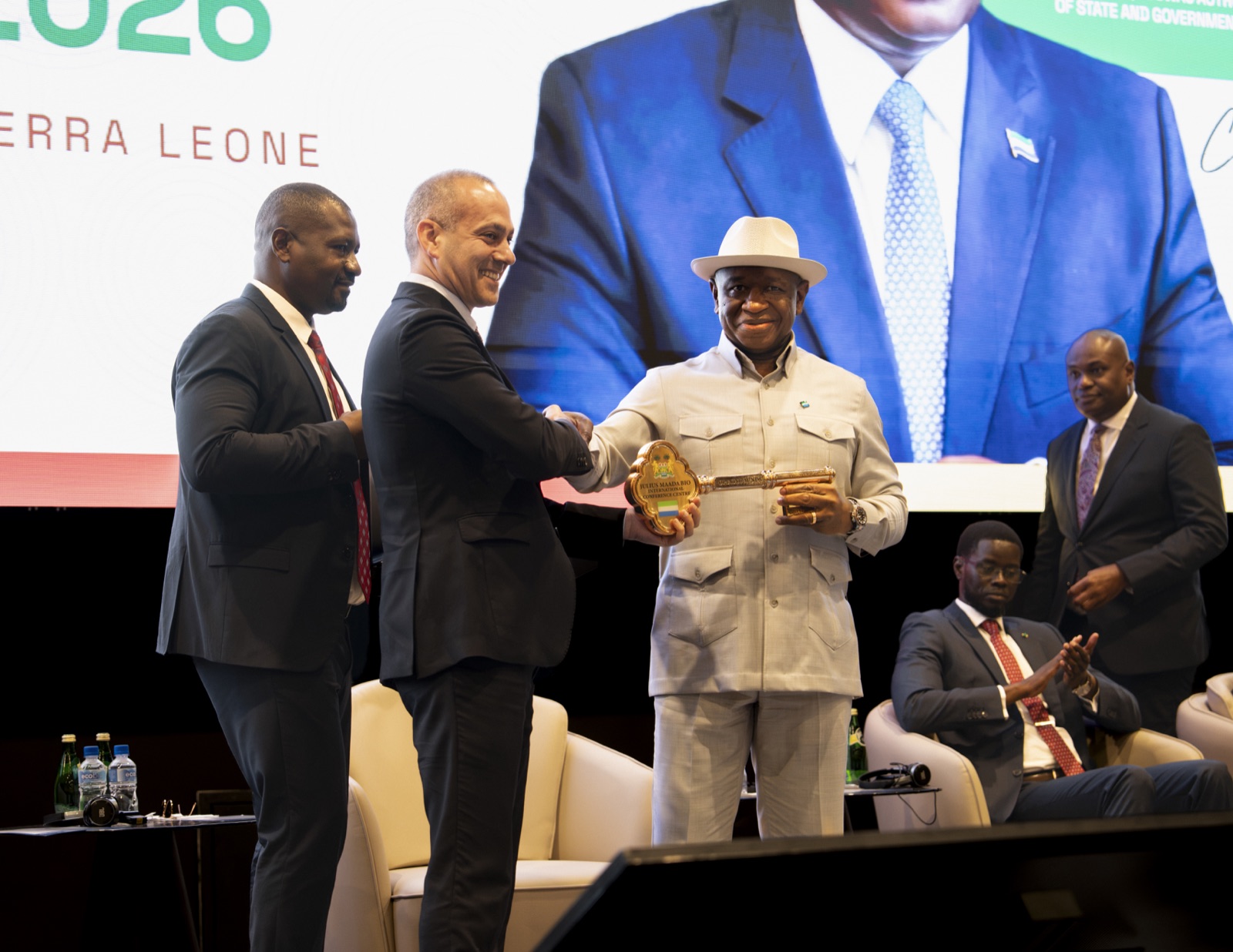 FB GROUP hands over the symbolic key of the Julius Maada Bio International Conference Centre to President Julius Maada Bio