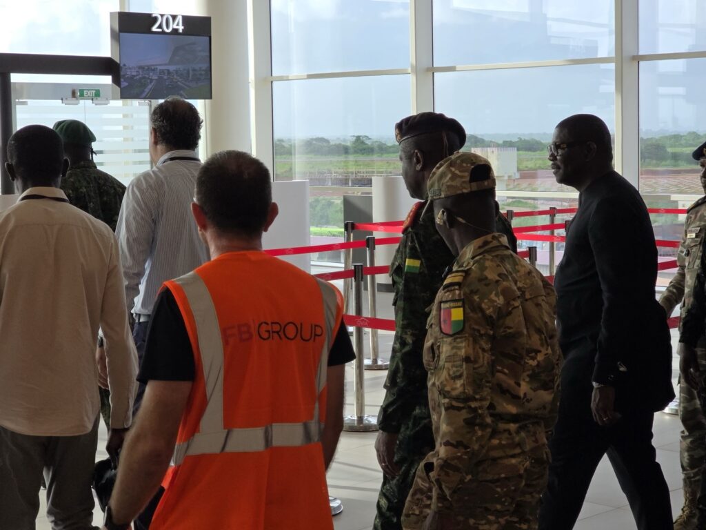 The delegation at the boarding gate area of the new passenger terminal